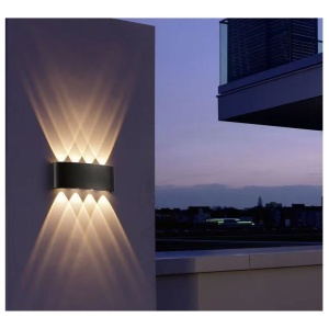 Aplica pentru Perete, Flippy, Interior/Exterior, Rezistenta la Umezeala, 8 W, Aluminiu, Negru, 22x8 cm - Img 3