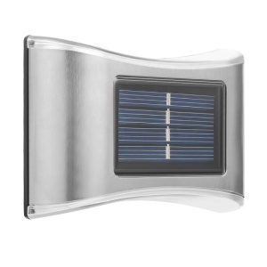 Aplica solara LED Flippy, ABS/Policarbonat, rezistenta la apa IP65, 6 LED-uri, pentru perete, trepte, borduri, terasa, 1.2V, 600mah, 10 x 6.5 cm, doua moduri de prindere, lumina multicolora, gri - Img 1
