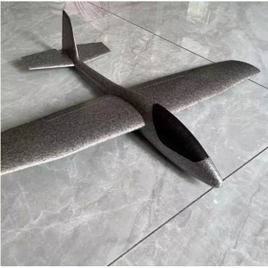 Avion Zburator, Flippy, Tip Planor, 83 cm Lungime, +3 Ani, din Polistiren, Aruncare 10 - 30 m, Gri - Img 3