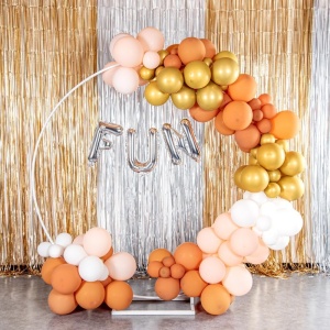 Balon Folie Metalizata Litera F, Flippy, 40 cm, Umflati cu Heliu sau Aer, Ambalaj Individual, Pai inclus, Argintiu - Img 3