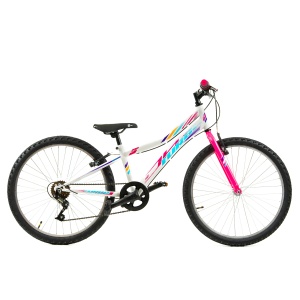Bicicleta Copii DHS Turbo - 24 Inch, Alb - Img 1