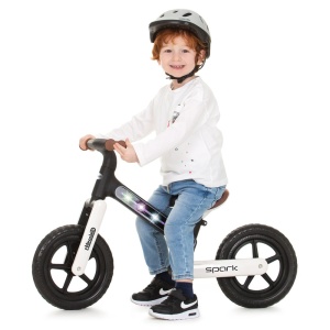 Bicicleta fara pedale Chipolino Spark black white - Img 4