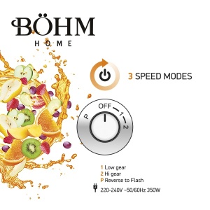 Blender 2 A®n 1 cu cupe din plastic ETMi sticlAƒ, 350 W , Material FAƒrAƒ BPA, BA–HM BM5010 - Img 4