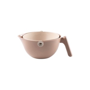 Bol cu Doua Straturi, Flippy, pentru Fructe, Legume, cu Cos de Scurgere a Apei, 2L, din ABS+PP, 29.9 x 22.5 x 11.8 cm, Maro - Img 3