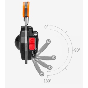 Breloc Multifunctional, Flippy, Model W5147, Kit Supravietuire, Lanterna, Bricheta, Fluier, din ABS/Aluminiu, Alimentare USB, Negru/Portocaliu - Img 5