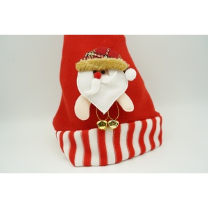 Caciulita de Mos Craciun, Flippy,cu ornament de Mos Craciun, rosie, marime universala, material textil - Img 5