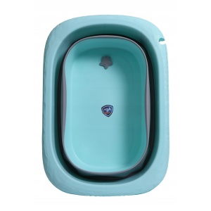 Cada Pliabila pentru Baie, Flippy, din PP+TPE, pentru Copii 0-6 Ani, cu Picioare, Suport de Sezut, Scurgere Etans, 48.5x25x72 cm, Albastru - Img 4
