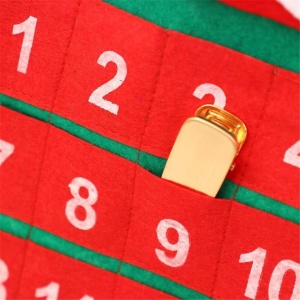 Calendar de Craciun Flippy, Mos Craciun, tip decoratiune, material poliester, cu buzunarele, pentru brad sau prete, 20 x 30 cm, multicolor - Img 4