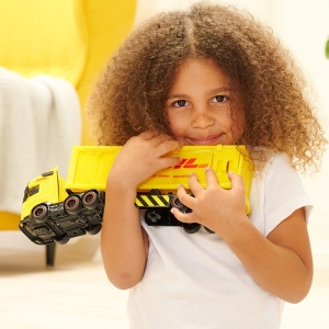 Camion Dickie Toys DHL Heavy Truck 35 cm cu lumini si sunete - Img 9