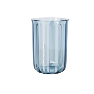 Cana de Apa pentru Clatit, Flippy, pentru Periuta de Dinti, 200 ml, 10.4 x 7.3 cm, Albastru Transparent - Img 1