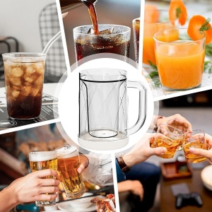 Cana Frigorifica cu Gheata, Flippy, 14.2 x 10.4 x 14.7 cm, Plastic, 800 ml, Transparent - Img 5