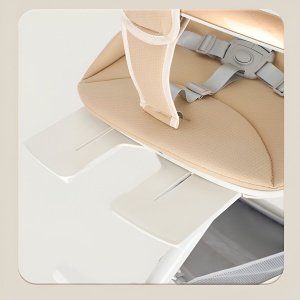 Carucior Sport Flippy 3in1, 6-36 Luni, Reversibil, Pliabil, Tavita pentru Masa, Pozitie de Somn, Centura de Siguranta, Roti 360, Suport Pahar, Copertina pentru Soare, 32x63x95cm, Crem Model Jungla - Img 5