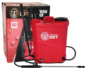 *Cel mai bun pret* Pompa de stropit cu acumulator 2 in 1 DDT Profesional 16 L, 12 V, 2.3 MPA, Complet accesorizata