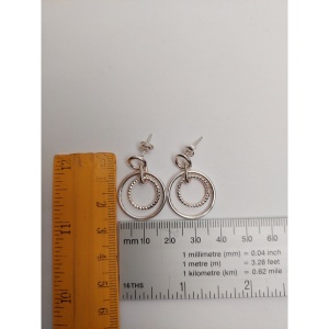 Cercei Argint 925 Cerc in Cerc, Jolie Silver, 5.6g, 2.5 cm x 2 cm - Img 3