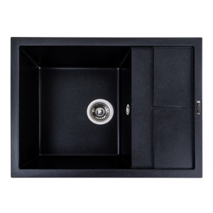 Chiuveta de bucatarie Elefant Premium Lotus Negru metalic , 650x500 mm - Img 1