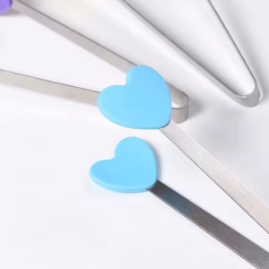 Cleste Creativ pentru Mancare, Flippy, Model Inimioare din Silicon, 14.5x3 cm, Rezistent la Temperaturi Inalte si Coroziune, Albastru - Img 8