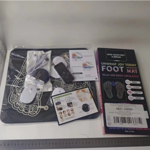 Covoras de Masaj pentru Picioare, EMS, 4 Niveluri de Intensitate, Incarcare USB, Ecran LED, Telecomanda Inclusa, Negru - Img 5