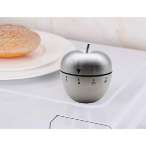 Cronometru de Bucatarie, Flippy, Mecanic, Forma de Mar, din Otel Inoxidabil, 60 min Timer, 7.5 x 6.2 cm, Argintiu - Img 4