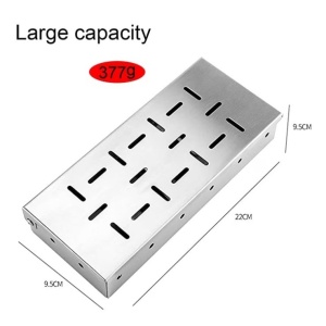 Cutie de afumator pentru gratar Flippy, Inox, 9.6x4.4x22.2 cm, Argintiu - Img 5