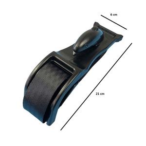 Deviator Centura de Siguranta, Flippy, pentru Burtica Gravidelor, Universal, Ajustabil, 21x6 cm, Model Delfin Negru - Img 2