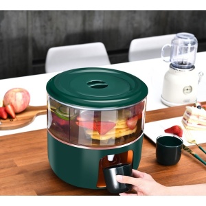 Dozator de apa Flippy, 3 compartimente rotative, capacitate mare de 6l, verde - Img 2