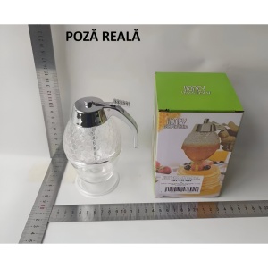 Dozator de Miere, Flippy, Dispenser fara Picurare, Borcan Tip Fagure, fara Scurgeri, pentru Zahar si Sirop, 15x8 cm, Transparent - Img 7