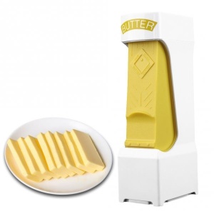 Feliator manual de unt Flippy, material plastic, design usor si practic, 20x6x8.5 cm, Butter Cutter, alb - Img 2