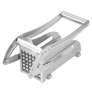 Feliator manual Flippy, pentru cartofi pai si legume, din inox, cu 2 dimensiuni de feliere, 25.5 x 11.7 cm, argintiu - Img 1
