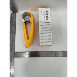 Feliator pentru Alimente, Flippy, Accesoriu pentru Bucatarie, Cutit pentru Legume si Fructe, Model Banana, Ergonomic, 17.5x5x4 cm, Galben - Img 2