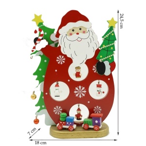 Figurina decorata, Mos Craciun, Rosu, din Lemn, 18 cm x 24.5 cm, Interior, Flippy - Img 11