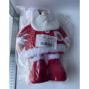 Figurina Decorativa, Pentru Craciun, Flippy, Mos Craciun, Picioare Telescopice, Inaltime Reglabila 44-54cm, Caciula cu Inimioare, Alb/Rosu - Img 6