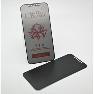 Folie de Protectie, Flippy, pentru iPhone 15, Matte Ceramic Privacy, 9H, Confidentialitate 30°, Anti-Soc, Negru Transparent - Img 6
