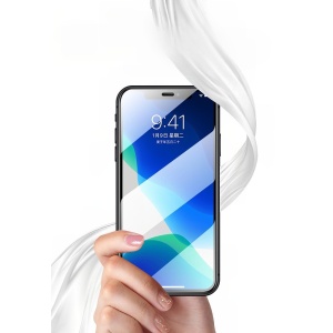 Folie de Protectie, Flippy, pentru iPhone 15 Pro Max, Tempered Glass 2.5D, Full Cover, HD, 9H, Transparent - Img 3
