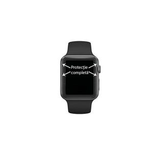 Folie Sticla Apple Watch Series 2/3 42 mm adeziv pe margine Negru - Img 8