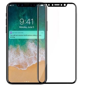 Folie Sticla Securizata Flippy pentru Apple iPhone X Full Face, 9H, Negru - Img 1