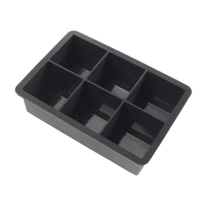 Forma pentru Gheata, Flippy, 6 Forme Patrate cu Capac, din Silicon, 17 x 12 x 6 cm, Negru - Img 7