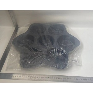 Forme de Silicon pentru Copt, Flippy, 7 Forme Rotiunde, pentru Burgeri si Prajituri, 38.5 x 4 cm, Negru - Img 2