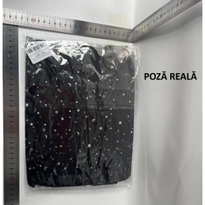 Fusta LED pentru Copii, Flippy, Tutu de Balet pentru Fetite cu Luminite Multicolore Incorporate, Model Stelute, 30 cm Lungime, Negru - Img 4