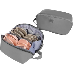 Geanta De Depozitare, Flippy 3 In 1, Portabila, Pentru Lenjerie, Sutiene Si Sosete, Multi-Functionala, Pentru Bagaj, Calatorii Si Afaceri, 23 x 13 x 13, Gri - Img 4