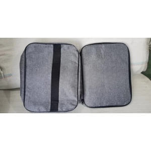 Geanta Flippy pentru Depozitare Acte si Documente, Facturi, Carduri, cu Cod de Securitate, 2 Compartimente, Impermeabila, 37 x 10.5 x 27 cm, Gri - Img 3