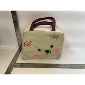 Geantă Frigorifică, Flippy, cu Desene Animat, Portabilă pentru Copii, de Prânz, din Pânză Oxford, 22x14x19 cm, Model Ursulet, Bej - Img 2