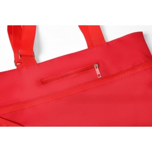 Geanta Pliabila, Flippy, 2 in 1, Carucior cu Roti, pentru Cumparaturi, 19 l, Rosu, Plastic, 39 x 46 x 12 cm - Img 4