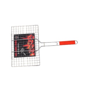 Gratar pentru Peste si Carne, Flippy, Suprafata Utila 32x19 cm, Otel Inoxidabil, cu Maner, Portabil, Argintiu - Img 3