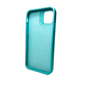 Husa Apple iPhone 14, Flippy, din Silicon Lichid, Interior din Microfibra, Lentile Fosforescente de Protectie Camera, Anti Amprenta, Rezistenta la Socuri, Bleu - Img 5