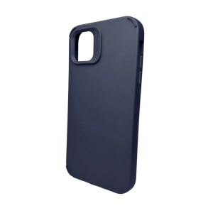 Husa Apple iPhone 14, Flippy, din Silicon Lichid, Interior din Microfibra, Lentile Fosforescente de Protectie Camera, Anti Amprenta, Rezistenta la Socuri, Albastru Marin - Img 1