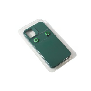 Husa Apple iPhone 14 Pro Max, Flippy, din Silicon Lichid, Interior din Microfibra, Lentile Fosforescente de Protectie Camera, Anti Amprenta, Rezistenta la Socuri, Verde - Img 3