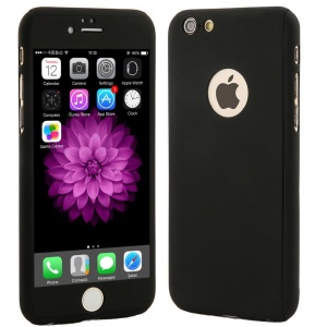 Husa Apple iPhone 7 Full Cover 360 Negru + Folie de protectie - Img 3