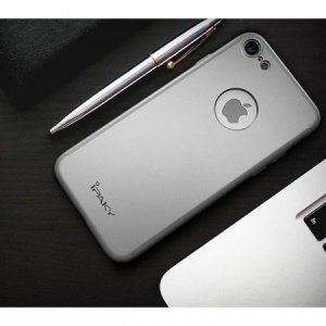 Husa Apple iPhone 7 IPAKY Full Cover 360 Argintiu + Folie Cadou - Img 6