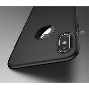Husa Apple iPhone X IPAKY Full Cover 360 Negru + Folie Cadou - Img 5