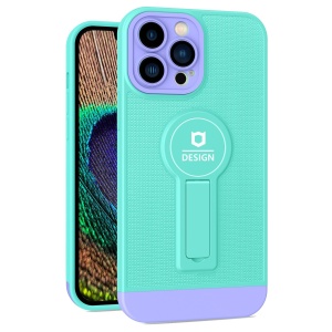 Husa Armor Design cu Stand pentru Samsung A13 4G, Blue/Mov, Suport Auto Magnetic, Wireless Charge, Protectie Antisoc, Flippy - Img 1